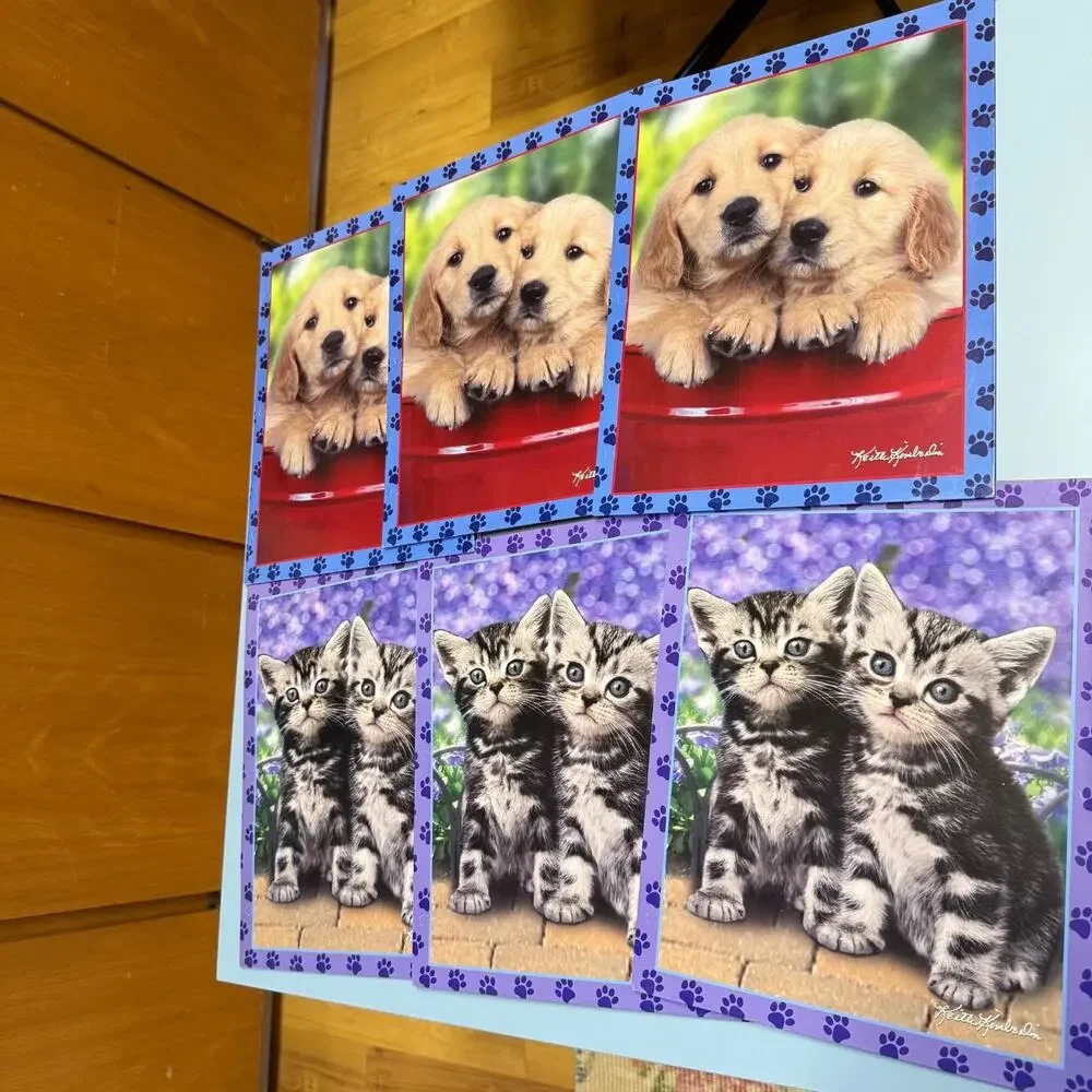 NEW Lot Of 6 Keith Kimberlin Folders Puppy Kitten Class Act 3 Hole